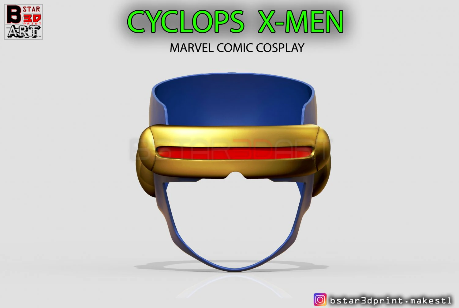 cyclops x-men helmet - marvel comic cosplay 3d print model 3D Print Model .c4d .max .obj .3ds .fbx .stl .blend 