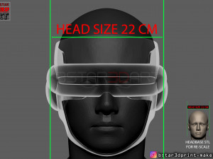 cyclops x-men helmet - marvel comic cosplay 3d print model 3D-Druckmodell