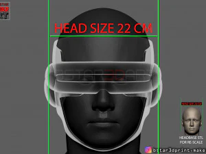 cyclops x-men helmet - marvel comic cosplay 3d print model 3D Print Model