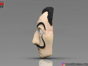 money heist mask - la casa de papel season 4 - mask for cosplay Model do druku 3D