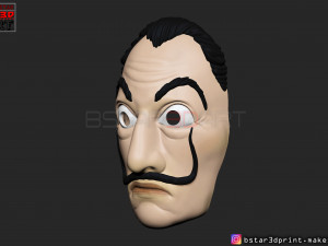 money heist mask - la casa de papel season 4 - mask for cosplay Model do druku 3D