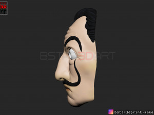 money heist mask - la casa de papel season 4 - mask for cosplay Model do druku 3D