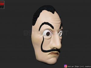 money heist mask - la casa de papel season 4 - mask for cosplay Model do druku 3D