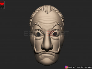 money heist mask - la casa de papel season 4 - mask for cosplay Model do druku 3D