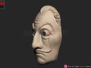 money heist mask - la casa de papel season 4 - mask for cosplay Model do druku 3D