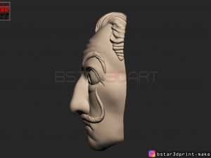 money heist mask - la casa de papel season 4 - mask for cosplay Model do druku 3D