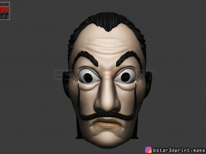 money heist mask - la casa de papel season 4 - mask for cosplay Model do druku 3D