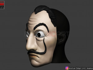 money heist mask - la casa de papel season 4 - mask for cosplay Model do druku 3D