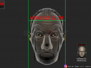 money heist mask - la casa de papel season 4 - mask for cosplay Model do druku 3D