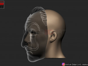 money heist mask - la casa de papel season 4 - mask for cosplay Model do druku 3D