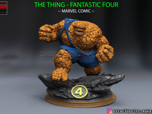 the thing high quality - fantastic four - marvel comic 3d print model 3D Print Model
