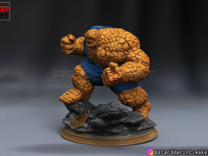 the thing high quality - fantastic four - marvel comic 3d print model 3Dプリントモデル