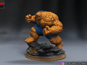 the thing high quality - fantastic four - marvel comic 3d print model 3D Print Model