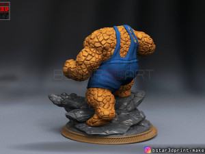 the thing high quality - fantastic four - marvel comic 3d print model 3Dプリントモデル