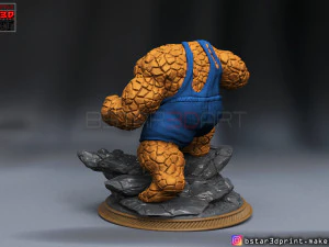 the thing high quality - fantastic four - marvel comic 3d print model 3D Print Model