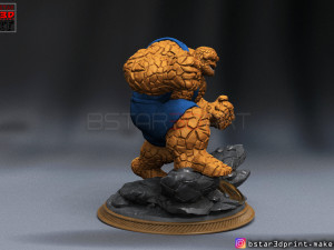 the thing high quality - fantastic four - marvel comic 3d print model 3Dプリントモデル