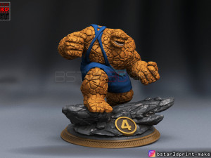 the thing high quality - fantastic four - marvel comic 3d print model 3Dプリントモデル