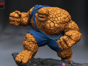 the thing high quality - fantastic four - marvel comic 3d print model 3Dプリントモデル