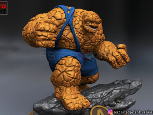 the thing high quality - fantastic four - marvel comic 3d print model 3Dプリントモデル
