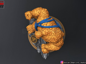 the thing high quality - fantastic four - marvel comic 3d print model 3Dプリントモデル