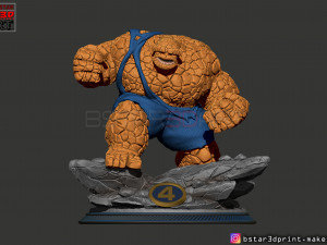 the thing high quality - fantastic four - marvel comic 3d print model 3Dプリントモデル