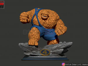 the thing high quality - fantastic four - marvel comic 3d print model 3D Print Model