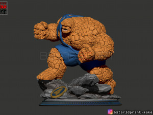 the thing high quality - fantastic four - marvel comic 3d print model 3Dプリントモデル
