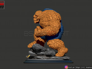 the thing high quality - fantastic four - marvel comic 3d print model 3Dプリントモデル