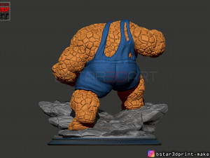 the thing high quality - fantastic four - marvel comic 3d print model 3Dプリントモデル