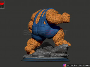 the thing high quality - fantastic four - marvel comic 3d print model 3Dプリントモデル