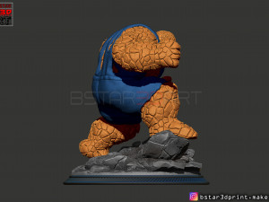 the thing high quality - fantastic four - marvel comic 3d print model 3Dプリントモデル