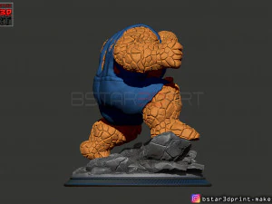the thing high quality - fantastic four - marvel comic 3d print model 3D Print Model