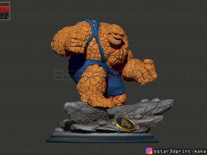 the thing high quality - fantastic four - marvel comic 3d print model 3Dプリントモデル
