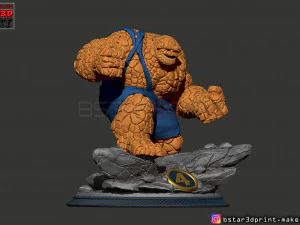 the thing high quality - fantastic four - marvel comic 3d print model 3D Print Model