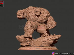 the thing high quality - fantastic four - marvel comic 3d print model 3Dプリントモデル