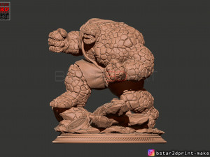 the thing high quality - fantastic four - marvel comic 3d print model 3Dプリントモデル
