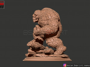 the thing high quality - fantastic four - marvel comic 3d print model 3Dプリントモデル