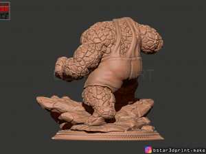 the thing high quality - fantastic four - marvel comic 3d print model 3Dプリントモデル