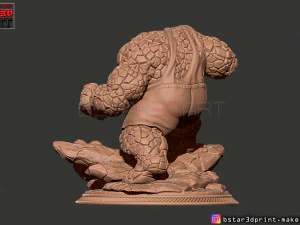 the thing high quality - fantastic four - marvel comic 3d print model 3D Print Model