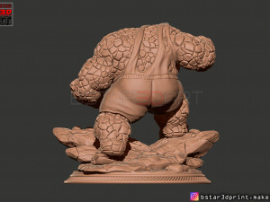 the thing high quality - fantastic four - marvel comic 3d print model 3Dプリントモデル