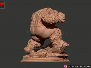 the thing high quality - fantastic four - marvel comic 3d print model 3Dプリントモデル