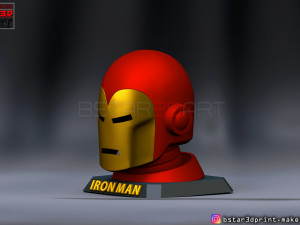 ironman classic helmet - wearable with standbase - marvel comic 3d print model 3Dプリントモデル