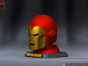 ironman classic helmet - wearable with standbase - marvel comic 3d print model 3D Print Model