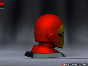 ironman classic helmet - wearable with standbase - marvel comic 3d print model 3Dプリントモデル