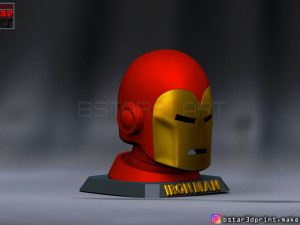 ironman classic helmet - wearable with standbase - marvel comic 3d print model 3Dプリントモデル