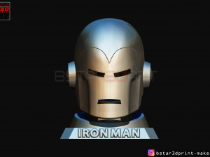 ironman classic helmet - wearable with standbase - marvel comic 3d print model 3Dプリントモデル