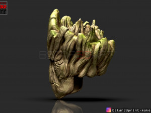 groot mask - guardians of the galaxy - marvel comics cosplay 3d print model Model Cetak 3D