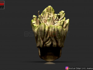 groot mask - guardians of the galaxy - marvel comics cosplay 3d print model Model Cetak 3D