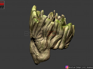 groot mask - guardians of the galaxy - marvel comics cosplay 3d print model Model Cetak 3D