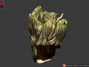 groot mask - guardians of the galaxy - marvel comics cosplay 3d print model Model Cetak 3D
